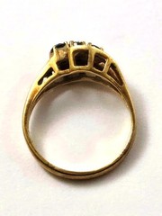 Vintage Sapphire and Diamond Ring in 10k Gold