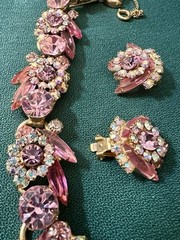 BREATH-TAKING GORGEOUS VINTAGE JULIANA BRACELET EARRINGS SET EXCELLENT CONDITION