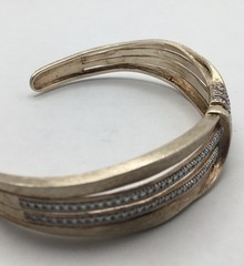 Ross Simons 18K plate over 925 Sterling Cuff bracelet 7″-7.25” – 22.81g