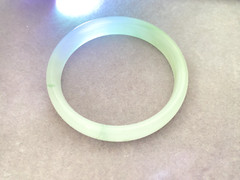 Natural Light Green Ice-Waxy Jadeite Bangle 38g 62mm.
