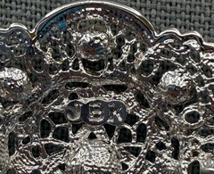 JBK Camrose & Kross Necklace Faux Pearl Rhinestone Filigree Pendant Box COA