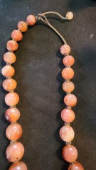 Antique 18″ SouthEast Asian Beaded Carnelian Hand Strung Graduated Bead Necklace