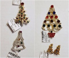 21 pc CHRISTMAS JEWELRY LOT BROOCH EARRINGS RHINESTONE GERRY’S, Louis Guisti, AK