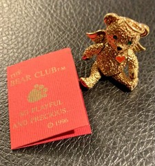 Batya gold-tone articulated angel bear brooch