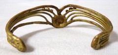 Arts & Crafts OOAK Gilded Bronze Dark Ages Cuff Bracelet