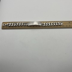 Vintage Sterling Silver Kalbe ID Nameplate Plaque With Stainless Steel Bracelet