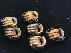 Vintage 18KHGE Gold Plated with Bold Knot Design Ring varied sizes