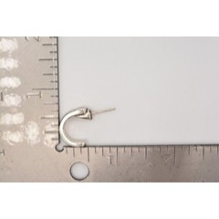 Vintage Demi Hoops Earrings Dangle Drop Etched Design Silver Tone 1990s BinH