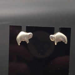 Sterling Silver Buffalo Bison Stud Earrings 925 Southwest