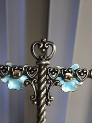 11. Vintage Sterling Silver 925 Blue Enamel ROSE Flower Stud Earrings 21 x 17mm