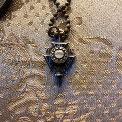 Rare Freemason Concho Charm Necklace with Dollar Coin and Cross Not specified U