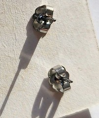 1987 Avon Watermelon Design Earrings Studs Acrylic & Metal Vtg Unused Stock