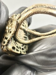 Antique Brass Detailed Open Work Filigree Techniques Adjustable Ring