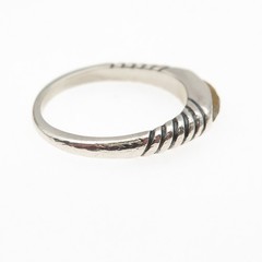 Carolyn Pollack 925 Sterling Silver Vintage Real MOP Inlay Stackable Ring Size 7