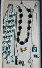 Vtg. Estate Jewelry 83 Pieces Mixed Lot Necklaces Earrings Pins Pendants More