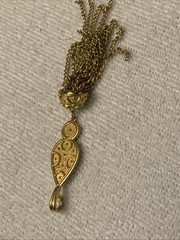 Vintage Gold Crown Trifari Nip Tassel Pendant for any Necklace Very NICE RARE