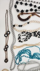 Lot of Vintage Beaded Necklace Assorted Colors Styles Pearls Chains