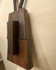 Gerda Lynggaard Monies Leather Wood Pendant Necklace
