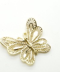 Vintage GERRY’S Butterfly Brooch Pin Gold Tone Signed Enamel Pretty