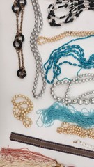 Lot of Vintage Beaded Necklace Assorted Colors Styles Pearls Chains
