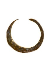 Vintage Brass Choker Necklace Primitive Hunter Design 5.50”