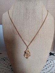 Shank Gold Nugget Pend Necklace