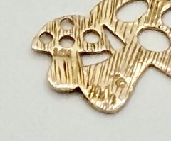 Vintage 1970s Adorable 14k Gold Mushroom Pendant Charm 1.1 Grams