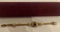 Camrose & Kross Jackie Kennedy Vintage Amber Gold Tone Rope Link Bracelet