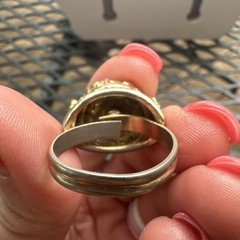 Vintage Costume Jewelry Rings Lot Of 4 See Description Some Missing Stones