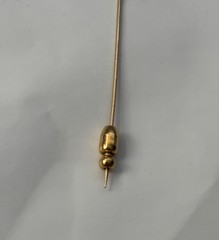 Vintage 14k Yellow Gold 4 Garnet Gems Butterfly Stick Pin Lapel Brooch