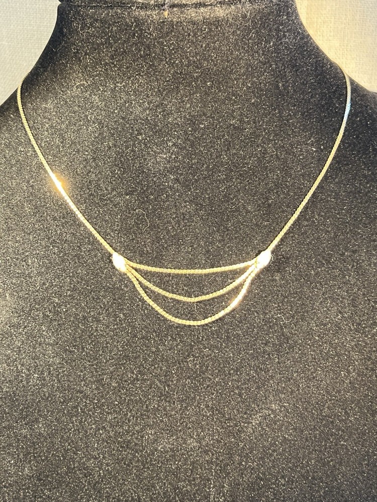 Vintage Opal Necklace 1/20 14K Gold Filled Mode Art Serpentine Chain 16″