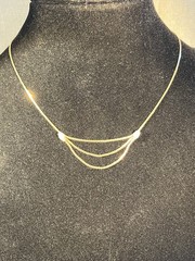 Vintage Opal Necklace 1/20 14K Gold Filled Mode Art Serpentine Chain 16″
