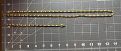 Vintage Monet Necklace Bracelet Demi Set Gold Tone Bamboo Design Strung on Chain