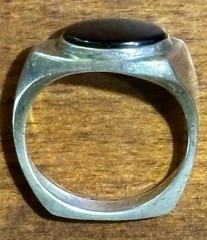 Vintage Bill Fretz STERLING & Onyx Men’s Ring Size 11.25 Modernist / Unisex