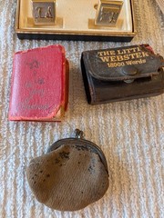 Vintage mixed lot swank set,Sheffield clock,ring watch,mini webster dictionary
