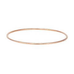 Vintage Portuguese Bangle Bracelet 19k Rose Gold 8″ Estate Fine Wire Jewelry