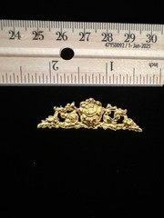 Vintage Rose Sconce 22K Gold Plated Brass Stamping for Jewelry/Craft/Decoration