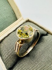 Vintage Gilt Silver Engagement Ring 875 soviet Women’s Jewelry