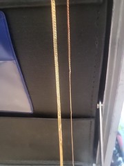 Vintage 9k Yellow Gold Herringbone 3mm Wide Chain 20″ Italy Necklace 5.7g