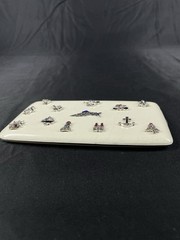 Art Deco Lg Compact Walter Lampl Trifari Applied Charms Swordfish Cat Turtle Etc
