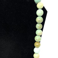 Estate Genuine Hubei Chinese Carved Turquoise .5″ Beads Necklace 33″ Long