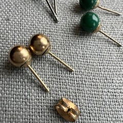 3 Pair Vintage Stud Earrings