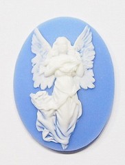 10 Different 40x30mm Victorian Beautiful Guardian Angel Cameos, All Very Nice