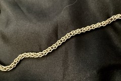 GUY LAROCHE Signed Gold Tone Braided Chain Station Chunky 36 in. Necklace—Rare