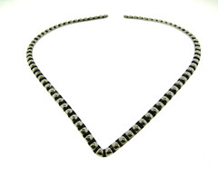 Vintage Silver Plate V Collar Choker Necklace 5mm 15.5