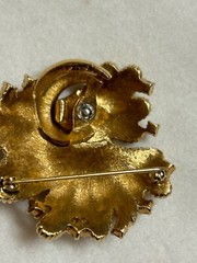 Vintage Jomaz Flower Pave Rhinestone Brooch