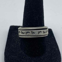 Sterling Silver 925 Mantra Spinner Ring Meditation Worry Band Size 7 7.8g