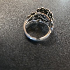 Vintage Beau Sterling .925 Silver Filigree Scrollwork Adjustable Ring