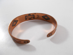 Small Bell Trading Post Copper Cuff Bracelet Southwest NA Design Free Shipping