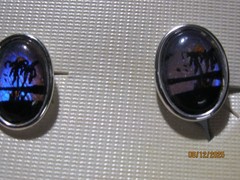 GENUINE BUFFALO WINGS BY HOFFMAN EARRING SET VINTAGE SCREW ON STYLE